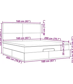 New Ottoman bed met matrassen 160x200cm fluweel donkerblauw Bedden
