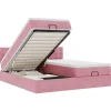 Sale Ottoman bed met matrassen en LED's 200x200cm fluweel roze Bedden