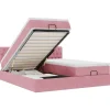 Ottoman bed met matrassen 200x200cm fluweel roze Bedden
