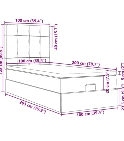 Online Ottoman bed met matrassen 100x200cm fluweel roze Bedden