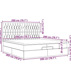 Online Ottoman bed met matrassen 200x200cm fluweel roze Bedden