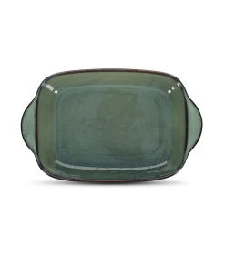 Discount Ovenschaal 32/25,5x20,5xH7cm groen/blauw Meridian Bakken