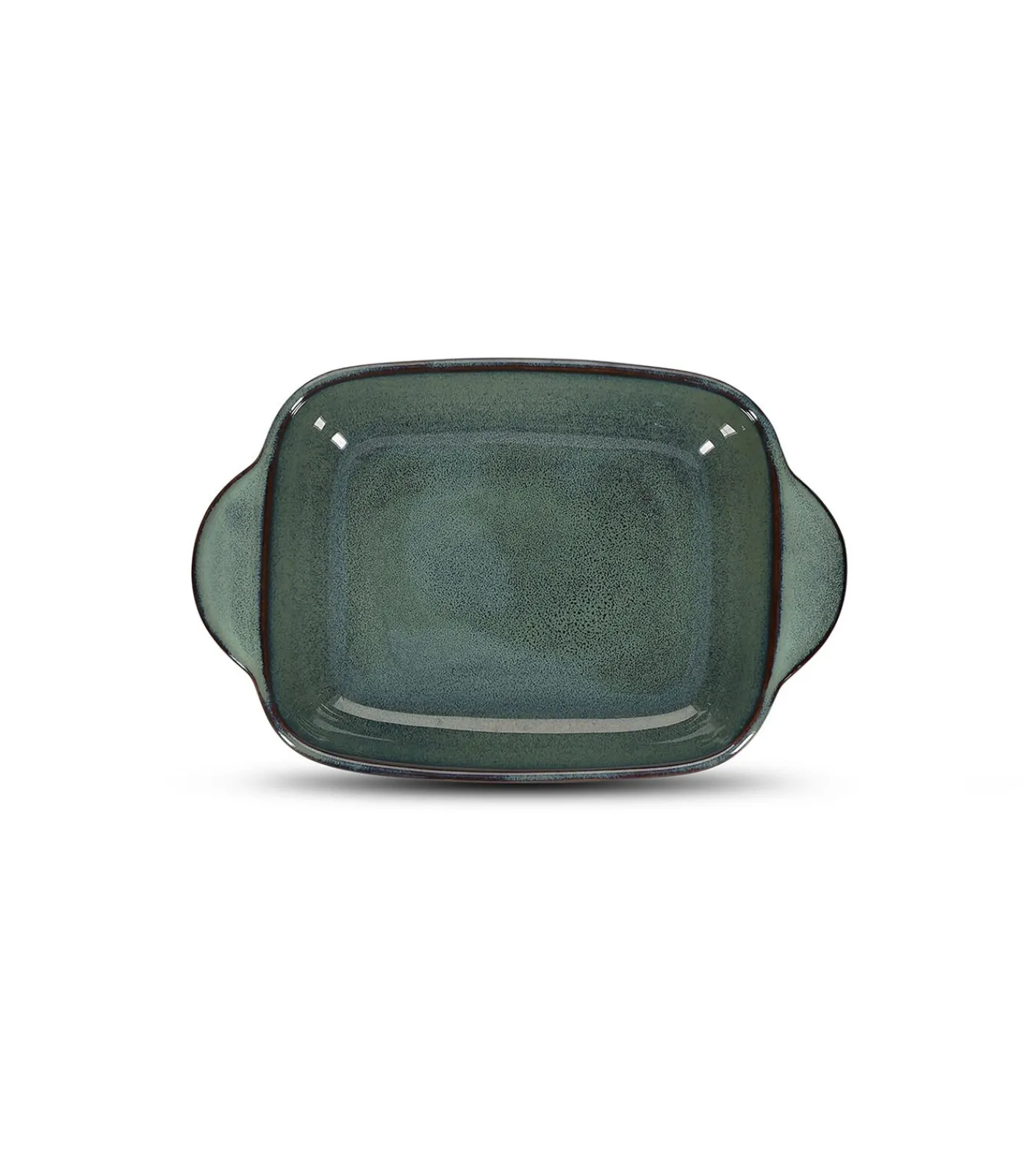 Discount Ovenschaal 25/19,5x16,5xH6cm groen/blauw Meridian Bakken