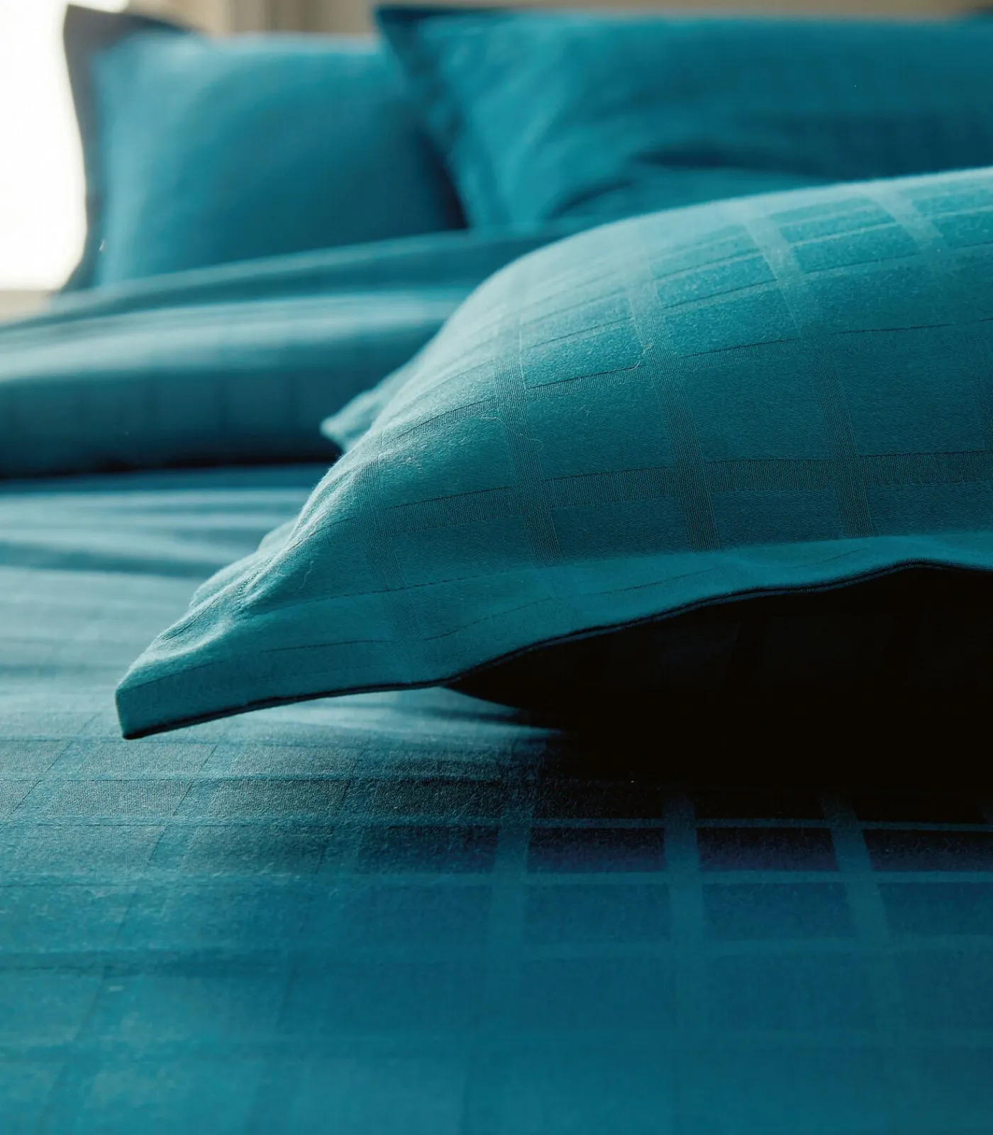 Clearance PALACE Bleu paon - Laken Jacquard katoen Lakens