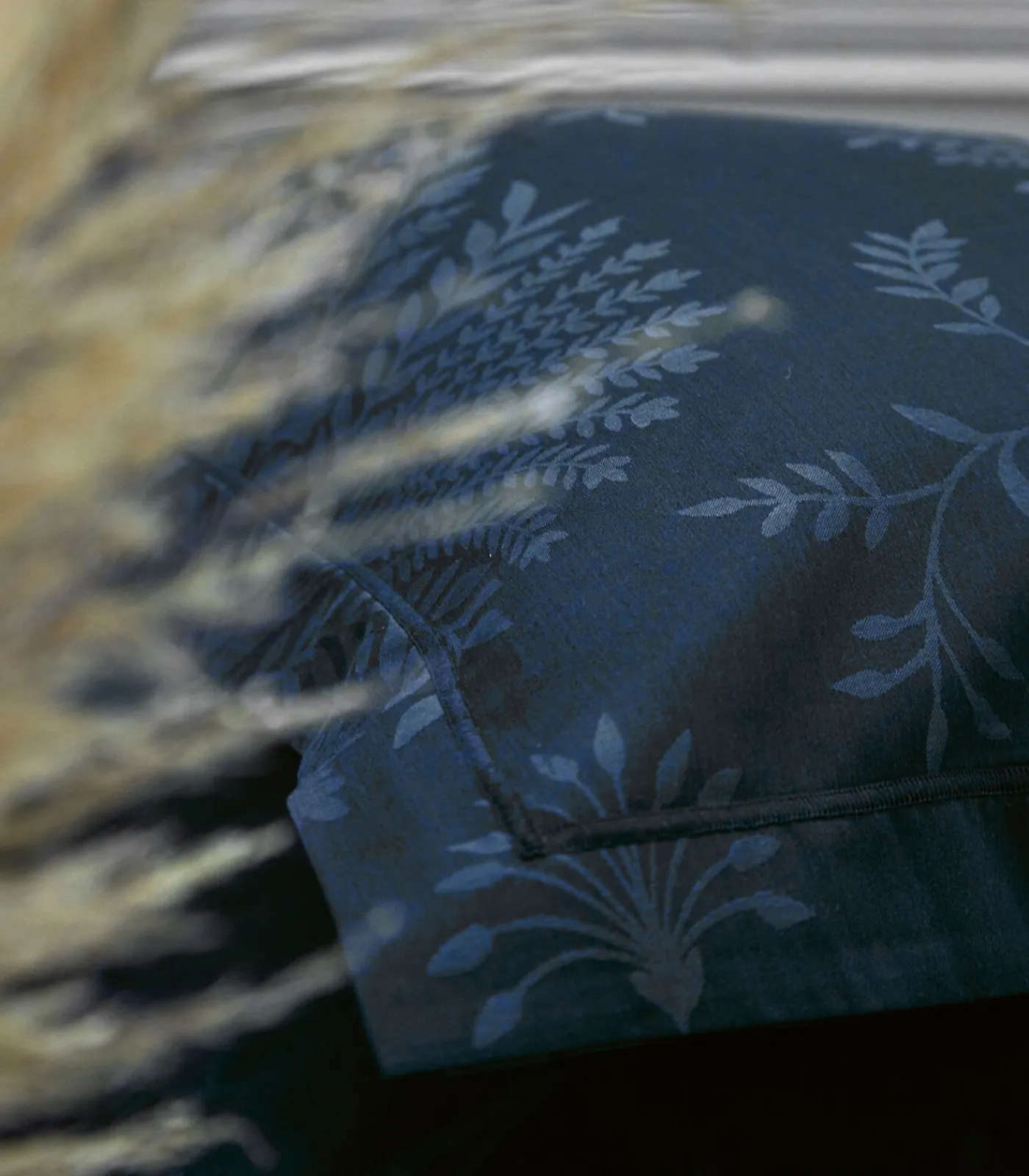 PALMYRE Bleu nuit - Laken Jacquard katoen Lakens