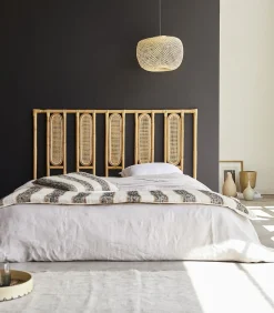 Online Paulette - Hoofdbord van gevlochten riet 160 cm Bedden