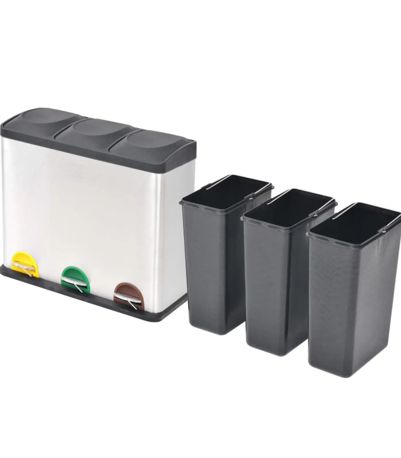 Sale Pedaalemmer voor recycling 54 L roestvrij staal Manden En Bakken