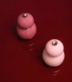 Sale Peper/zoutmolen H12cm roze Betty - set/2 Keukenaccessoires