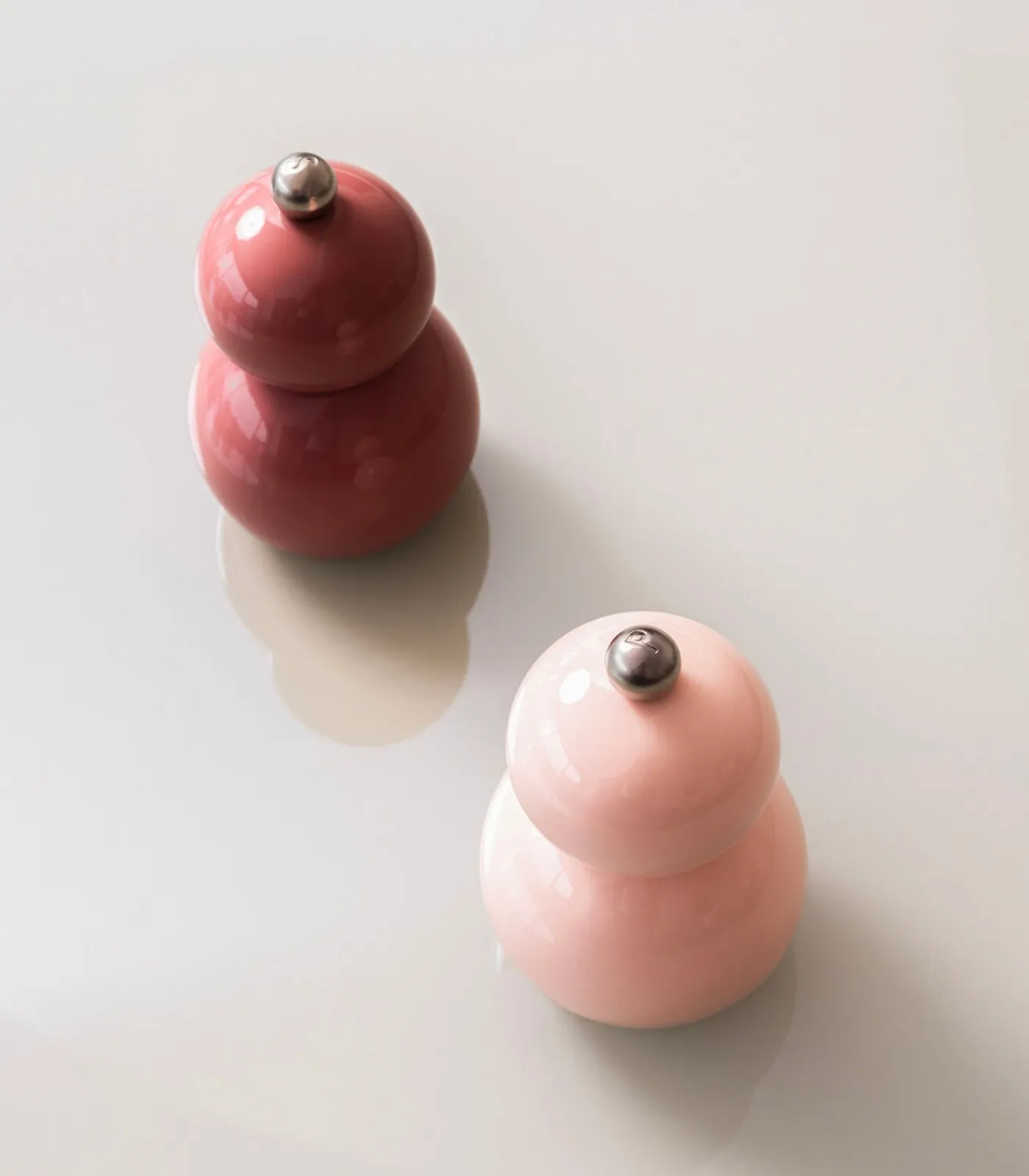 Sale Peper/zoutmolen H12cm roze Betty - set/2 Keukenaccessoires