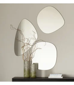 Philou Spiegel - Glas/Metaal - Zwart - 60x59x0,5 Spiegels