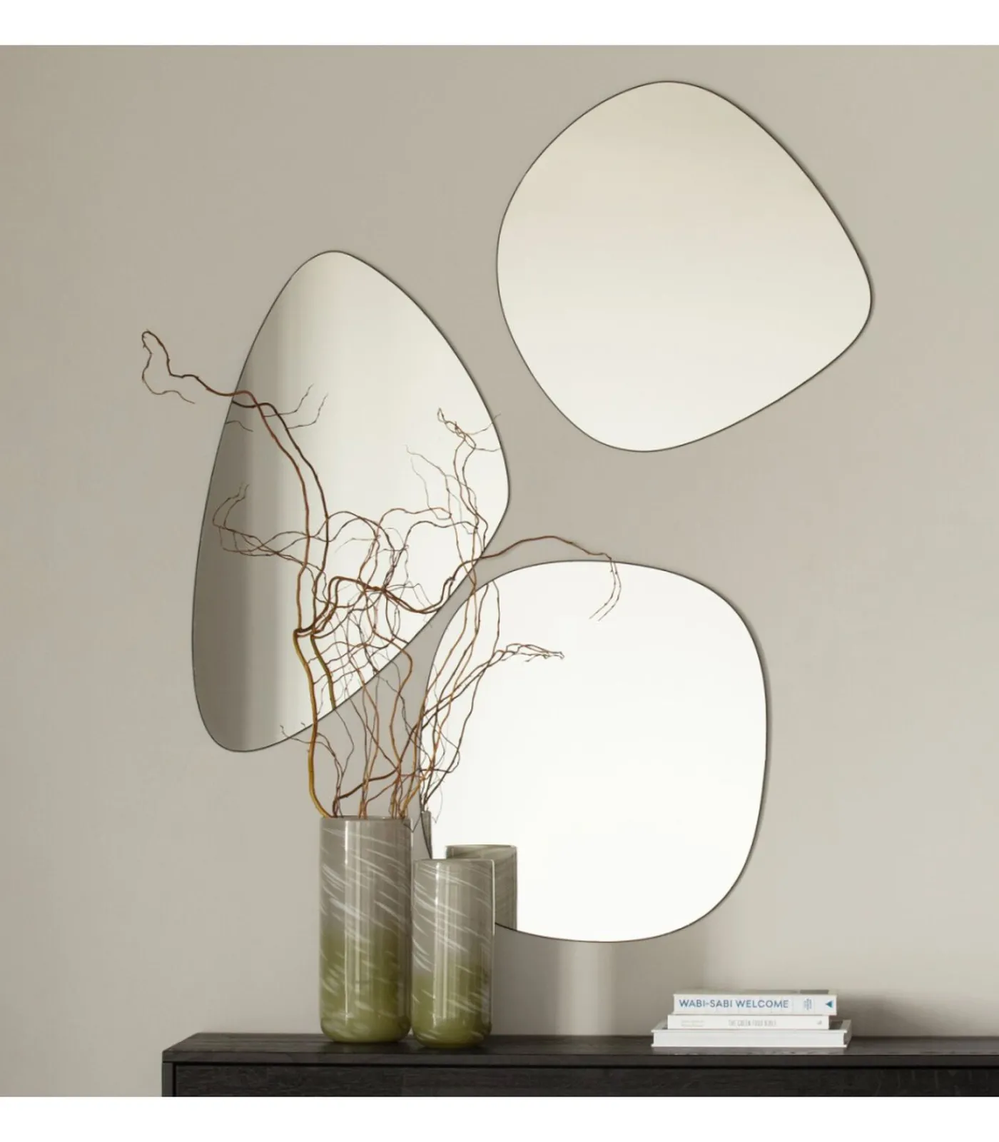 Philou Spiegel - Glas/Metaal - Zwart - 60x59x0,5 Spiegels