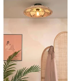 Sale Plafonniere Andros - Naturel/Wit - Ø45cm Hanglampen