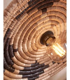 New Plafonniere Andros - Naturel/Zwart - Ø45cm Hanglampen