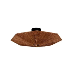 Best Plafonniere Panama - Bruin - 65x65x7cm Hanglampen
