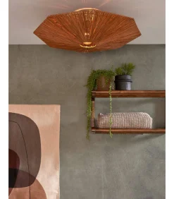 Best Plafonniere Panama - Bruin - 65x65x7cm Hanglampen