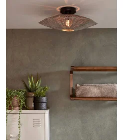 Online Plafonniere Panama - Donker grijs - 45x45x5cm Hanglampen