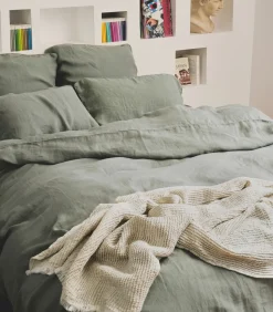 Best Plaid van katoen en linnen, HONEYCOMB DECO Bedspreien