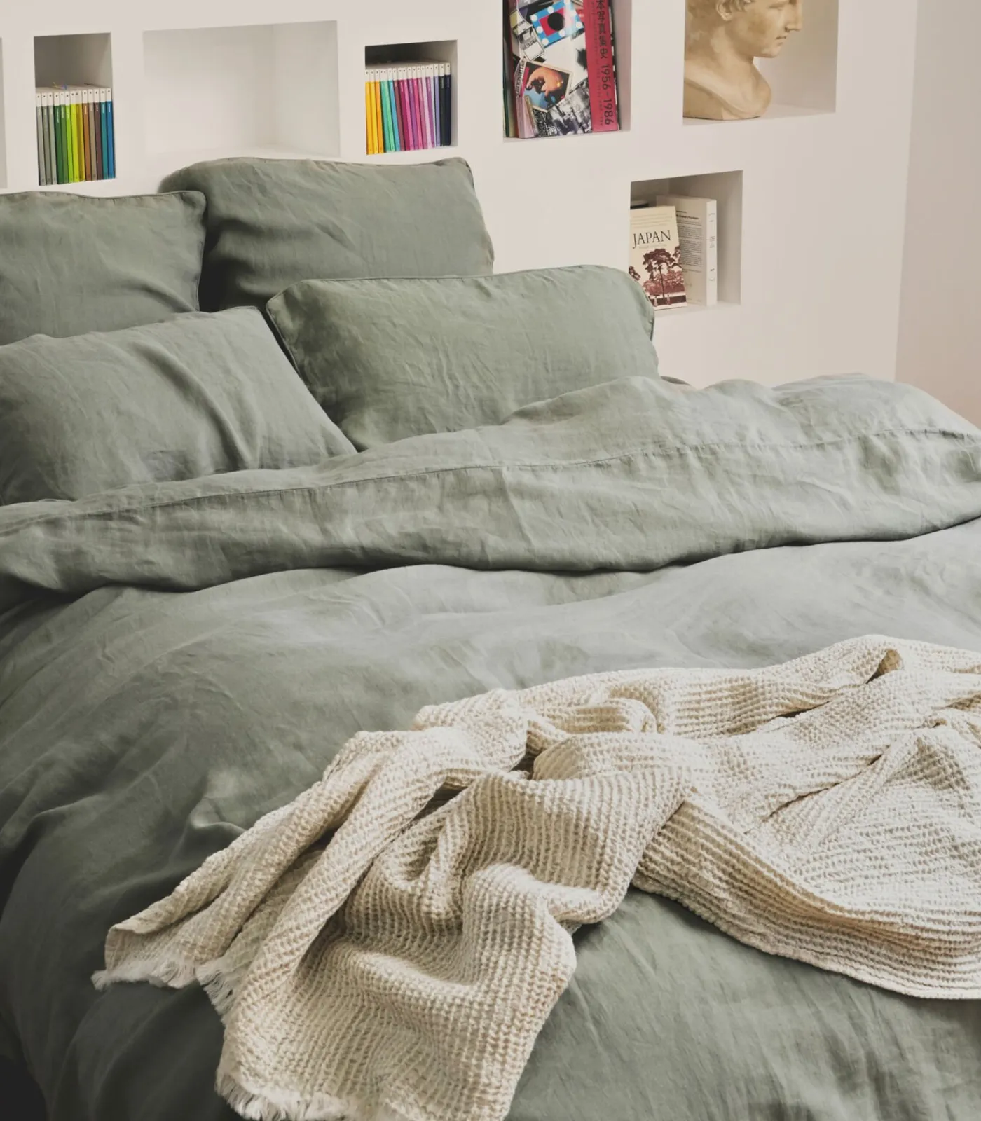 Best Plaid van katoen en linnen, HONEYCOMB DECO Bedspreien