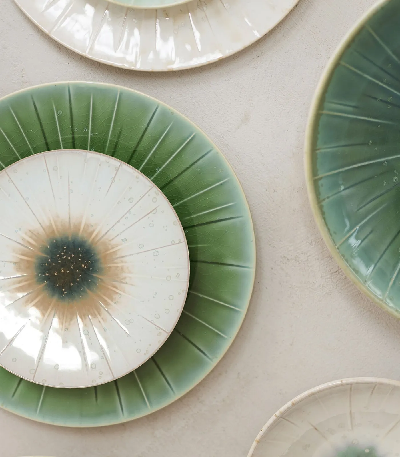 Online Plat bord 28cm turquoise Eclipse - (x4) Tafelgerei