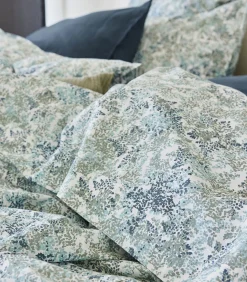 Outlet Plat laken van katoenperkal, PLANTEN MIST Lakens