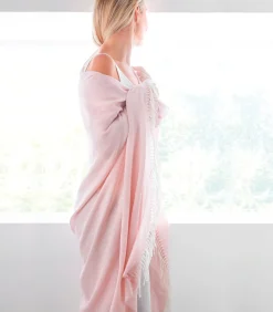 Hot PLUME rose - Plaid Wol en acryl Bedspreien