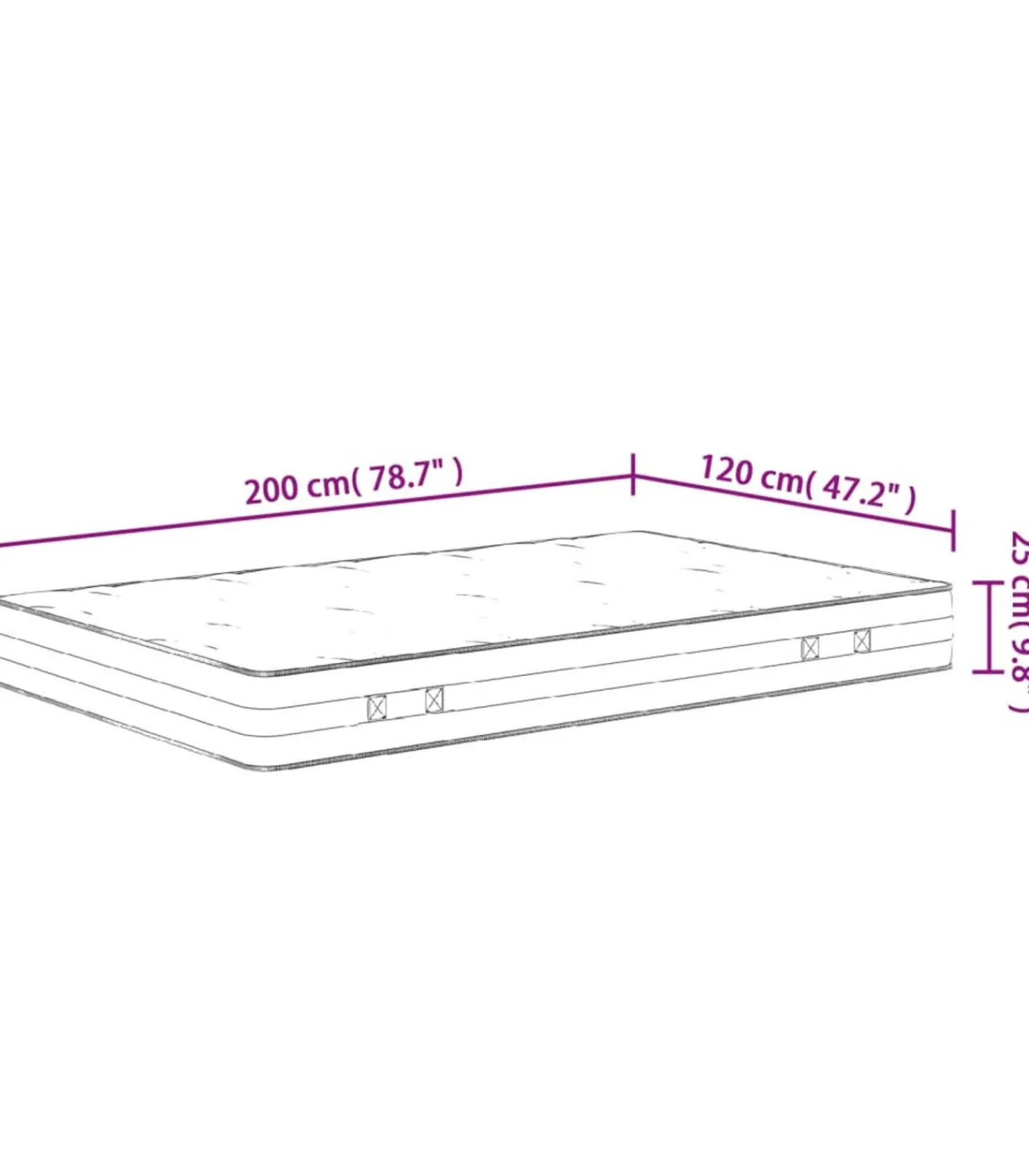 Best Pocketveringmatras middelhard-hard 120x200 cm Matrasbeschermer