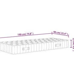 Best Pocketveringmatras middelhard-hard 90x190 cm Single Size Matrasbeschermer