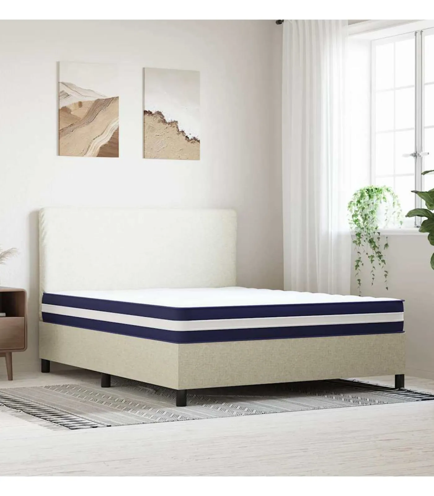 New Pocketveringmatras middelhard-hard 160x200 cm Super King Size Matrasbeschermer