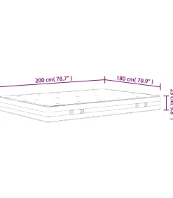 Pocketveringmatras middelhard-hard 180x200 cm Matrasbeschermer
