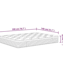 Online Pocketveringmatras middelhard 140x200 cm Matrasbeschermer