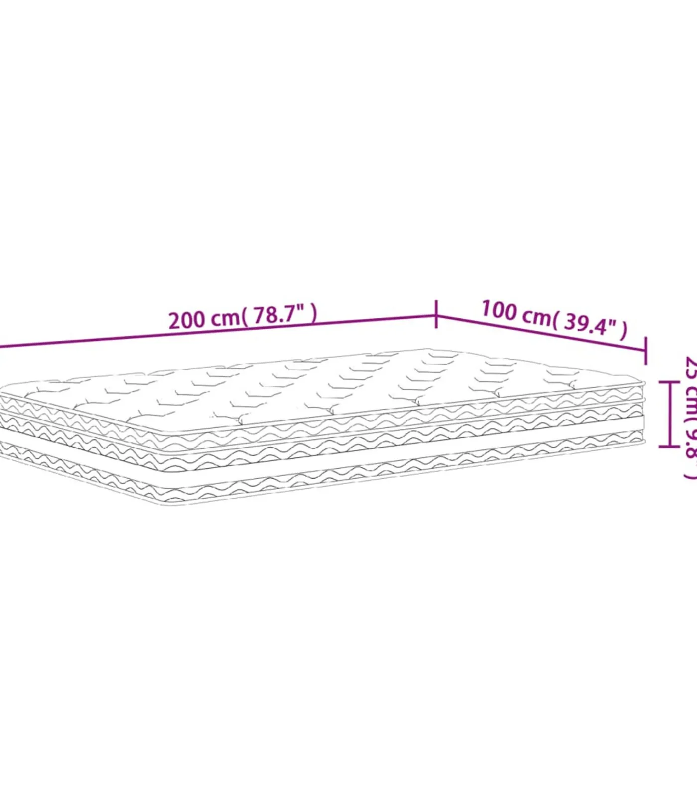 Best Pocketveringmatras middelhard 100x200 cm Matrasbeschermer