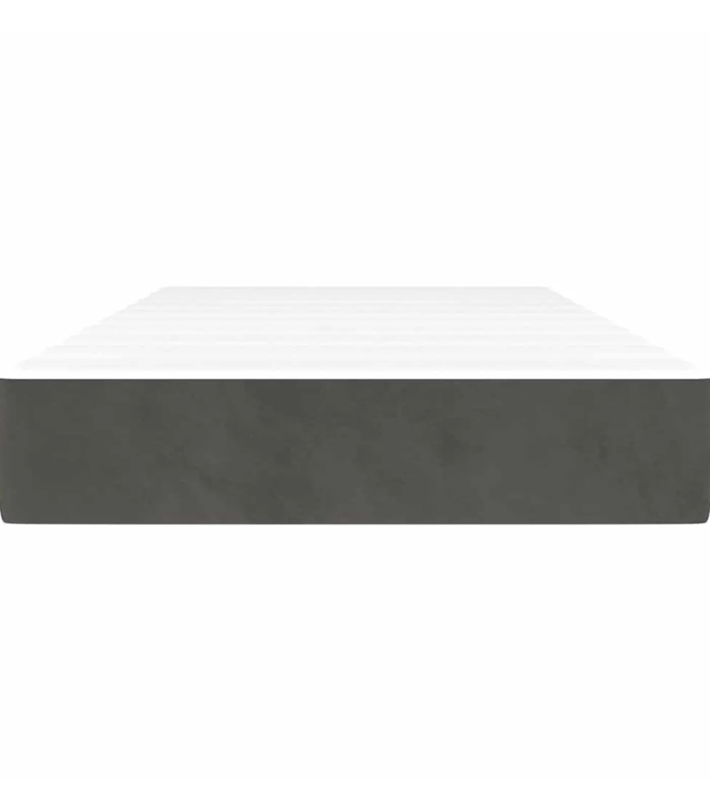 Sale Pocketveringmatras 80x220x20 cm fluweel donkergrijs Matrasbeschermer