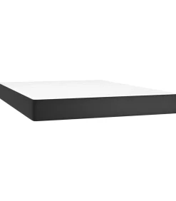 Clearance Pocketveringmatras 140x200x20 cm kunstleer zwart Matrasbeschermer