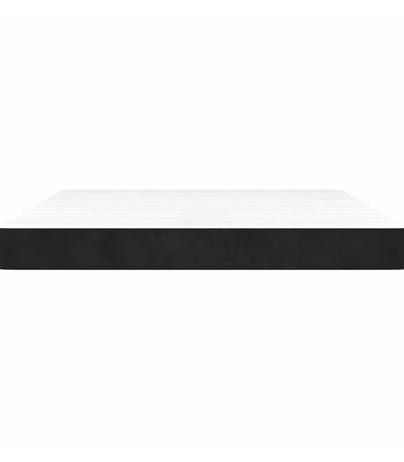 Outlet Pocketveringmatras 160x210x20 cm fluweel zwart Matrasbeschermer