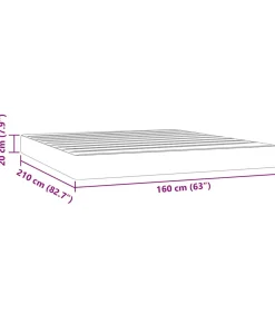 Outlet Pocketveringmatras 160x210x20 cm fluweel zwart Matrasbeschermer