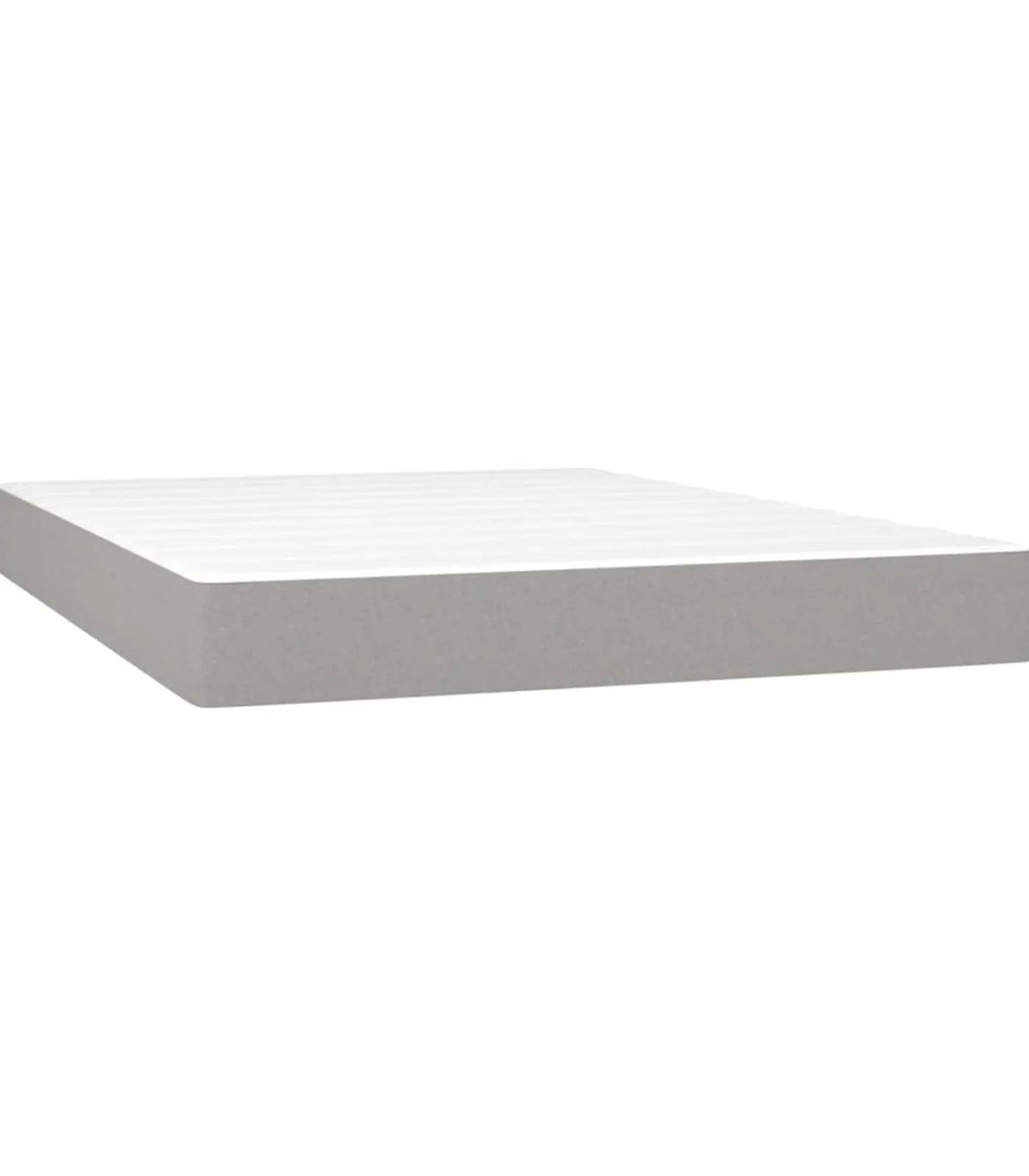 Online Pocketveringmatras 140x190x20 cm stof lichtgrijs Matrasbeschermer