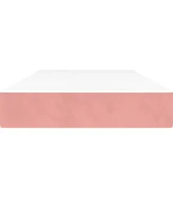 Outlet Pocketveringmatras 80x220x20 cm fluweel roze Matrasbeschermer