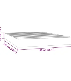 Outlet Pocketveringmatras 140x220x20 cm fluweel zwart Matrasbeschermer