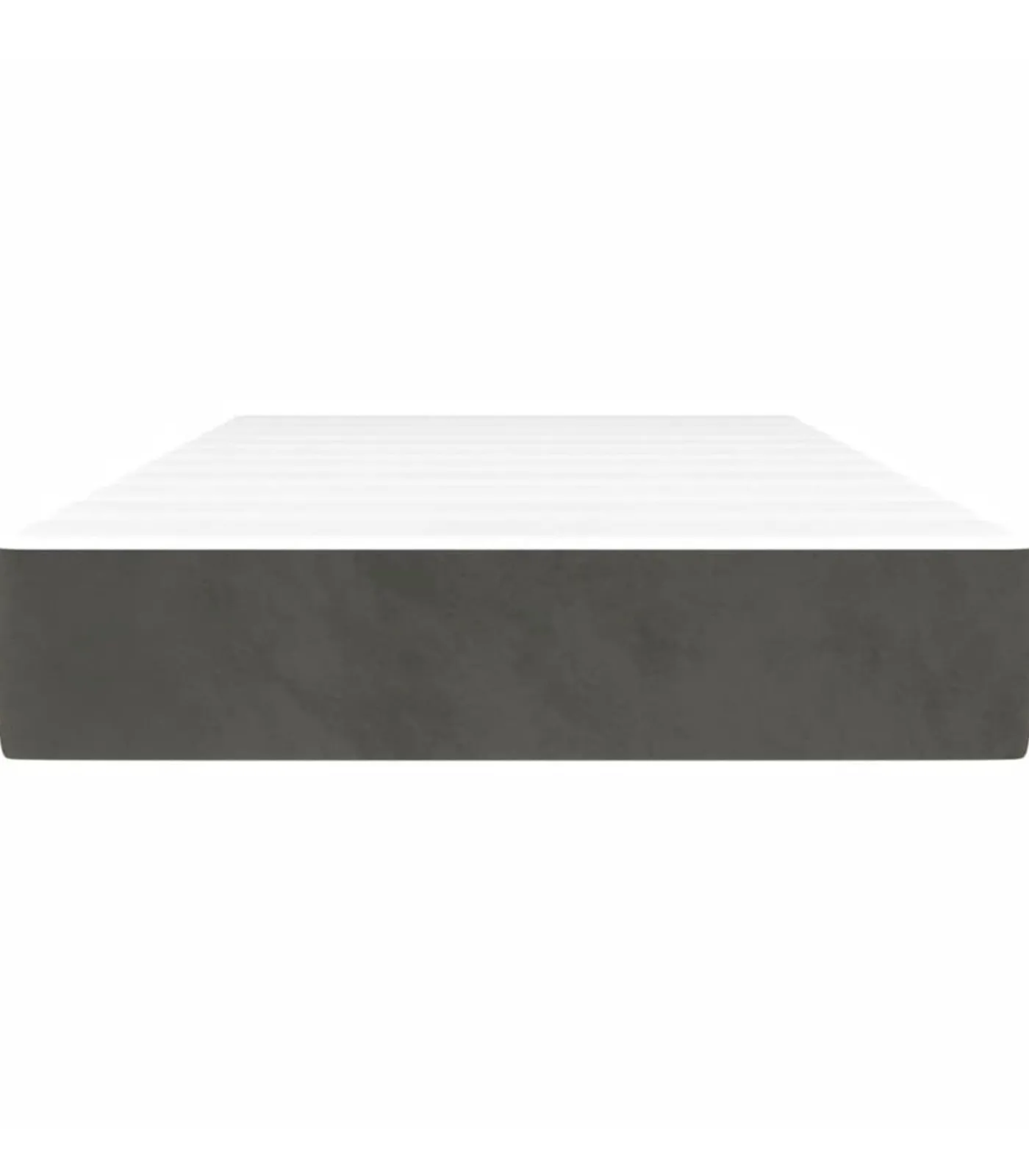 Best Pocketveringmatras 100x200x20 cm fluweel donkergrijs Matrasbeschermer