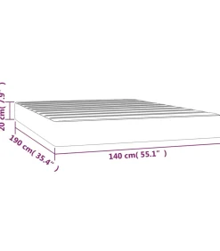 New Pocketveringmatras 140x190x20 cm kunstleer zwart Matrasbeschermer