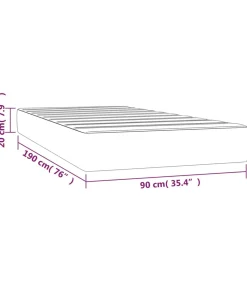 Outlet Pocketveringmatras 90x190x20 cm stof blauw Matrasbeschermer