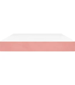 Pocketveringmatras 140x210x20 cm fluweel roze Matrasbeschermer