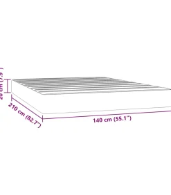 Outlet Pocketveringmatras 140x210x20 cm fluweel zwart Matrasbeschermer