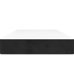 Pocketveringmatras 90x200x20 cm fluweel zwart Matrasbeschermer