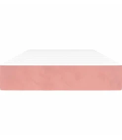 New Pocketveringmatras 90x210x20 cm fluweel roze Matrasbeschermer