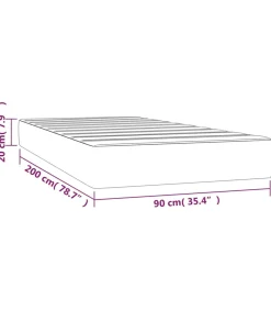 Outlet Pocketveringmatras 90x200x20 cm kunstleer wit Matrasbeschermer