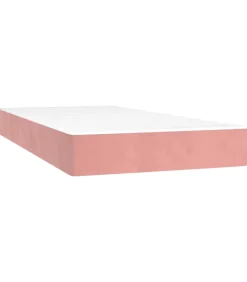 Discount Pocketveringmatras 80x200x20 cm fluweel roze Matrasbeschermer