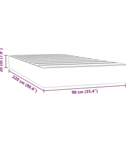 Online Pocketveringmatras 90x220x20 cm fluweel roze Matrasbeschermer