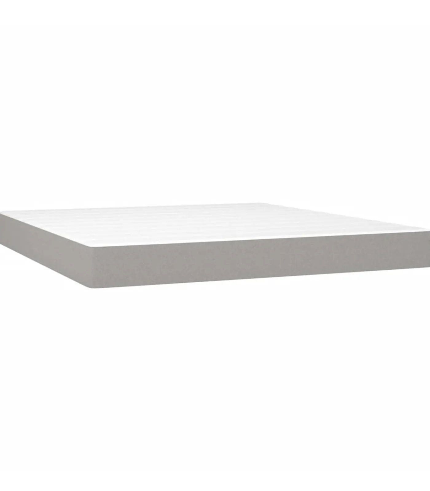 New Pocketveringmatras 160x200x20 cm stof lichtgrijs Matrasbeschermer