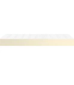 Discount Pocketveringmatras 90x200x20 cm kunstleer crèmekleurig Matrasbeschermer